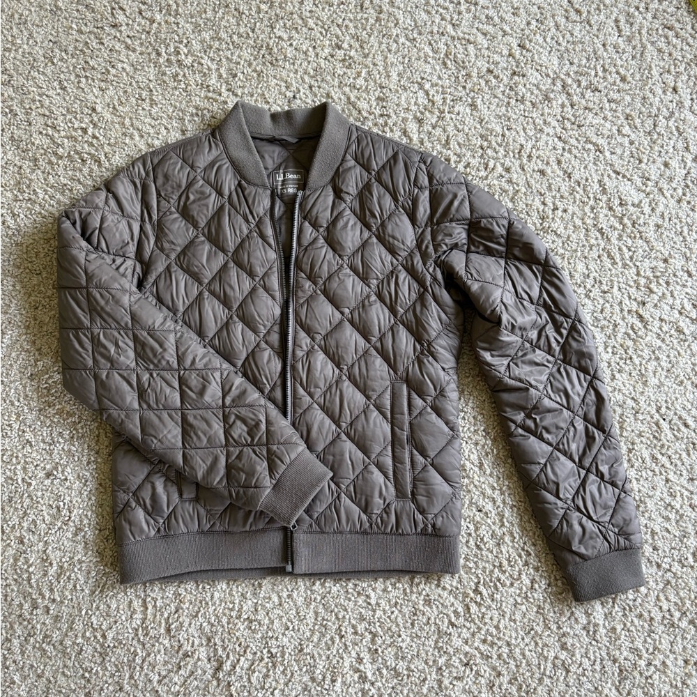 L.L. Bean Quilted Puffer Jacket - Taupe
